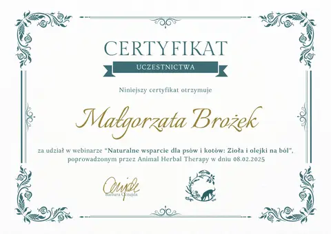 Certyfikat szkoleniowy